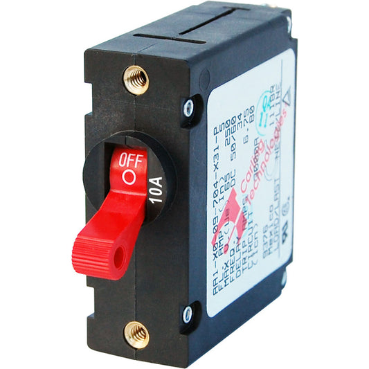 Blue Sea 7205 AC / DC Single Pole Magnetic World Circuit Breaker  -  10 Amp [7205]