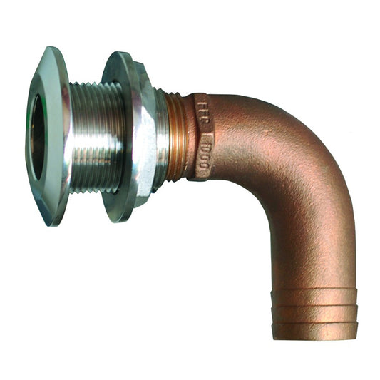 GROCO 1-1/4" 90 Degree Hose Thru-Hull Fitting [HTHC-1250-S]