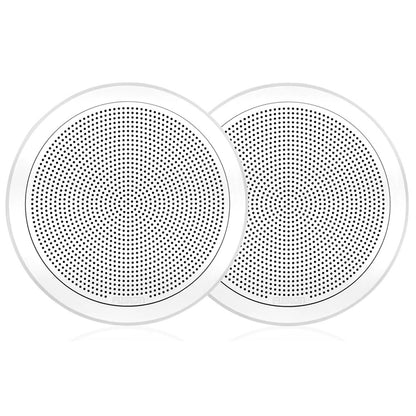 Fusion FM-F77RW FM Series 7.7" Flush Mount Round Marine Speakers - White Grill - 200W [010-02300-00]