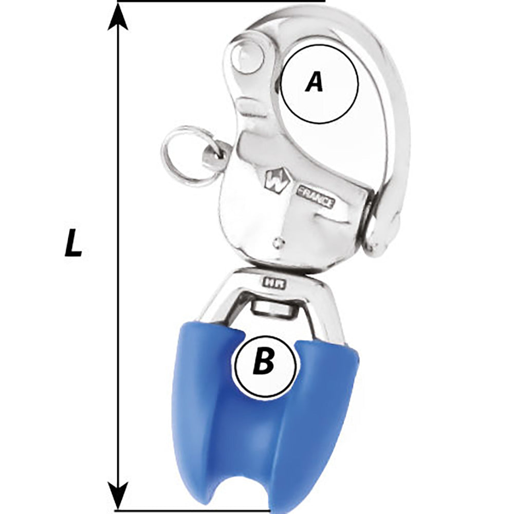 Wichard HR Snap Shackle With Thimble Eye - 110mm Length - 4-21/64" [02495]