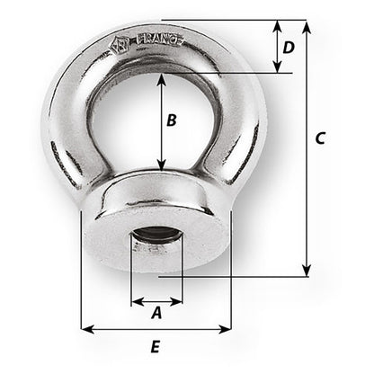 Wichard 6mm Eye Nut - 1/2" Diameter [06333]