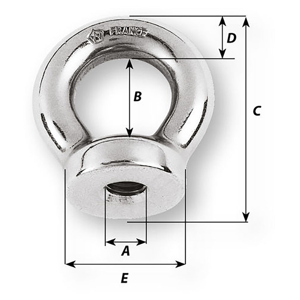 Wichard 8mm Eye Nut - 21/32" Diameter [06344]